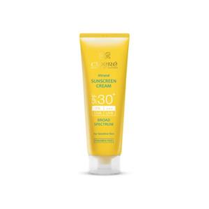 کرم ضد آفتاب SPF30 بدون رنگ مناسب پوست های حساس، نازک و کودکان 