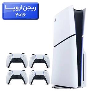پلی استیشن 5 اسلیم ( PS5 Slim ) دیسک خور ریجن اروپا 20163 دسته سفید