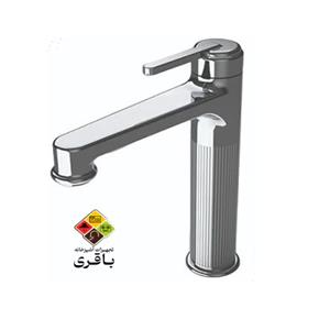 شیر روشویی پایه بلند راسان مدل رزالین کروم مات