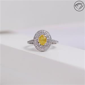 انگشتر نقره یاقوت زرد مدل GA-1500
