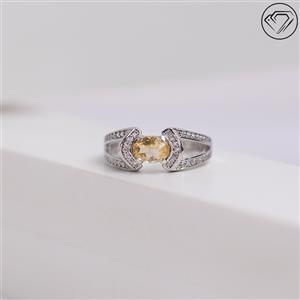 انگشتر نقره زنانه سیترین مدل GA-1496 