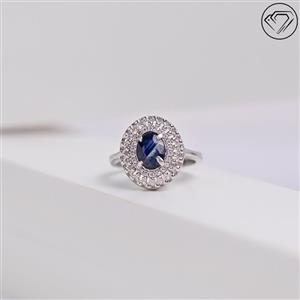 انگشتر نقره یاقوت کبود مدل GA-1494