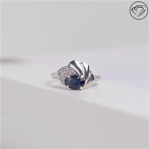 انگشتر نقره یاقوت کبود مدل GA-1490