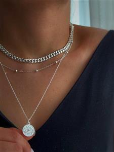 گردنبند 3 لاین پلاک چشم