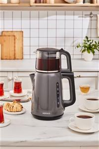 Karaca - چای مگا 1501 دستگاه چای شیشه ای فضای خاکستری 1500 W