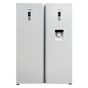 یخچال و فریزر دوقلو ایکس ویژن مدل KTR630/KTF630 رنگ سفید و استیل