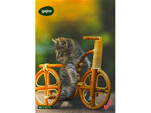 دفتر شکلاتی 80 برگ گاجکو طرح Cat Bike