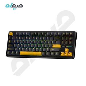 کیبورد گیمینگ مکانیکال آئولا مدل F87 Gray wood switch V3