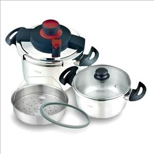 زودپز دو قلو فورته درب کلیپسی 4 6 لیتر