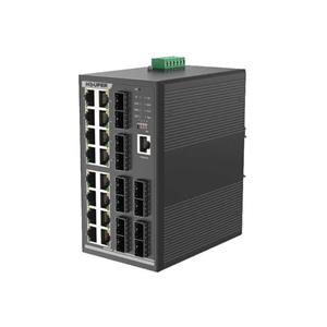 سوئیچ صنعتی HOP3412S1228-12TP هوپر با 16 پورت اترنت گیگابیتی POE و 12 پورت فیبرنوری SFP