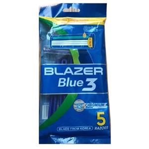 ژیلت سه لبه صابوندار Blazer Blue 3 بسته 5 عددی (اصل) بلیزر