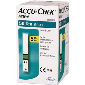 نوار تست قند خون آکیو چک (Accu-Chek) مدل اکتیو رنگ سبز