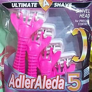 خودتراش آلدا مدل AdlerAleda 5 سبز (بسته 4 عددی)(تیغ ژیلت Aleda)