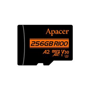 کارت حافظه microSDXC اپیسر مدل AP64G استاندارد HS-I U3 V30 A2 سرعت 100MBps ظرفیت 256 گیگابایت همراه با آداپتور SD