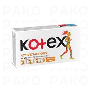 تامپون کوتکس سایز نرمال 16 عددی مناسب هر نوع فعالیت سه قطره kotex ساخت ترکیه 