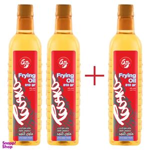 روغن سرخ کردنی شفاف حاوی روغن کنجد توسکا وزن 810 گرم بسته 2 عددی به همراه یک عدد هدیه