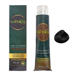 رنگ مو کم آمونیاک نچرال مشکی 1.0 حاوی کراتین 120 میل