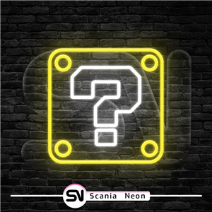 تابلو نئون طرح جعبه شانس ماریو , تابلو نئون گیمینگ کد 004ترانس