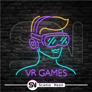 تابلو نئون طرح VR Game 1 , تابلو نئون گیمینگ کد 006ترانس