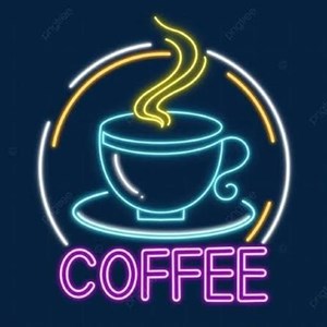 تابلو نئون فنجان قهوه / تابلو نئون کافه 