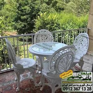 ست میز و صندلی پلیمری مدل طاووس