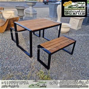 مبلمان باغی میز و نیمکت باغی