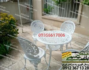 میز آلومینیوم قطر85- 4 نفره