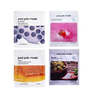 ماسک صورت پد پاک کد B34 وزن 20 گرم بسته 2 عددی به همراه ماسک صورت پد پاک کد B34 وزن 25 گرم بسته 2 عددی