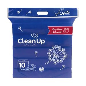 دستمال کاغذی 100 برگ کلین آپ (Clean Up) مدل قاصدک بسته 10 عددی