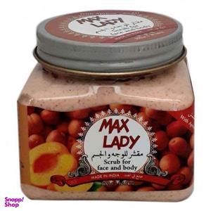 اسکراب لایه بردار مکس لیدی (Max lady) حاوی عصاره زردآلو حجم 300 میلی‌لیتر