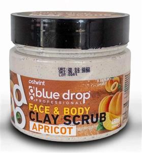 اسکراب خاک رس بلو دراپ استیونت مناسب صورت و بدن با رایحه زردآلو 480 میلی لیتر