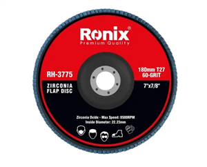 سنباده فلاپ دیسکی P60 رونیکس مدل RH-3775 سایز 180 میلی متری