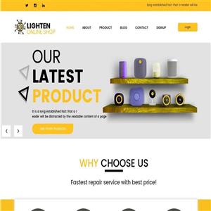 دانلود قالبHTML تک صفحه ای فارسی و راست چین Lighten