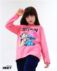 بلوز نخ پنبه برند مانکی طرح استیچ کد 1314