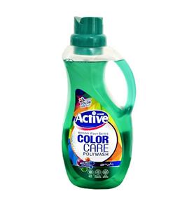 مایع لباسشویی رنگین شوی اکتیو مدل پلی واش - 1500 گرم 