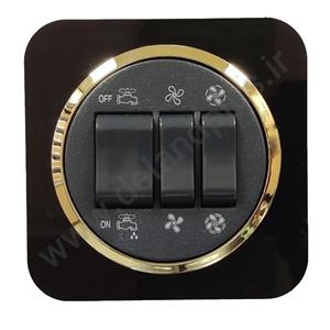 کلید کولر آدا پلکسی سفید زه طلایی دلند الکتریک