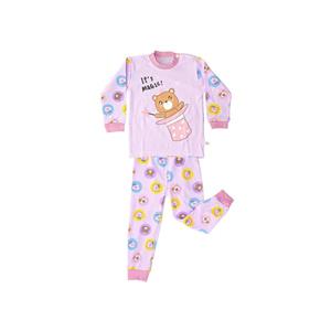 ست بلوز و شلوار بچگانه اسپرت مدل خرسی رنگ یاسی روشن