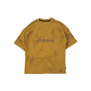 تیشرت اسپرت بچگانه مدل چاپ STREET WEAR رنگ کاراملی