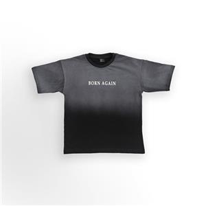 تیشرت بچگانه اسپرت مدل Born Again رنگ مشکی خاکستری