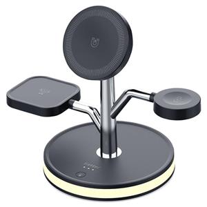 پایه نگهدارنده و شارژر وایرلس 4 کاره ارلدام WC51 توان 15 وات