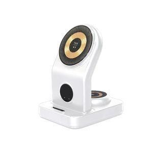 استند شارژر مغناطیسی فراری مدل F200-3in1 Smart Wireless Charging Stand