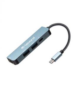 هاب 4 پورت Type C به 3.0 USB با پورت HDMI با قابلیت PD بیاند BA-413