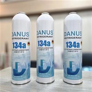 کپسول گاز مبرد کولر خودرو یخچال دانوس آلمان مدل 134A وزن یک کیلوگرم خالص