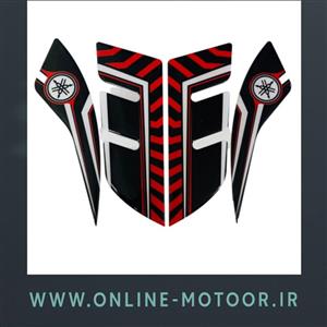 پد برچسب گلگیر جلو موتور سیکلت مدل W-9-BLK-RD مناسب برای یاماها آیروکس بسته 4 عددی