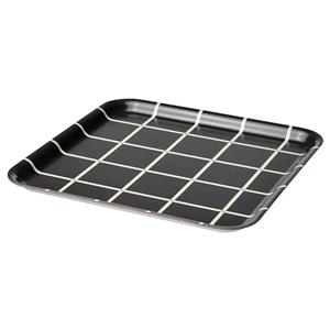 سینی طرح چک سیاه ایکیا سایز 33x33 مدل RÖDKNOT
