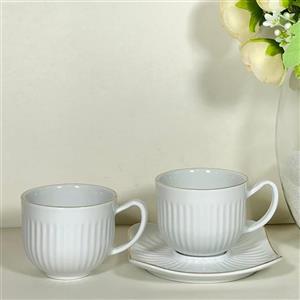 سرویس 12 پارچ چای خوری لارن یک خط طلا 416 لمون - لوکس، مقاوم، مناسب مهمانی | دلسا هوم شاپ