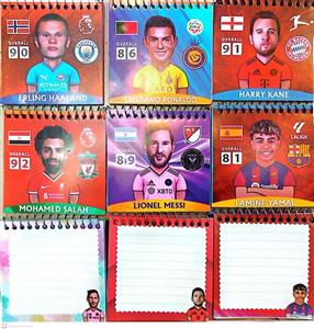 دفتر یادداشت حاشیه دار طرح کیمدی فوتبالی عمده