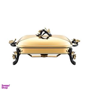 سوفله خوری مستطیل گلدکیش طرح الیکا سایز بزرگ رنگ طلایی کد GK55894-1