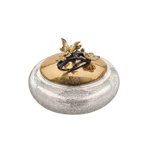 شکلات خوری درب دار گلدکیش مدل دلاریس رنگ طلایی سایز بزرگ کد GK834051-1 