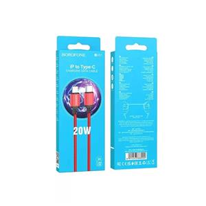 کابل شارژ تایپ سی به ایفون borofone مدل bx87 همراه شیش ماه گارانتی